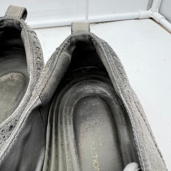 Cole Haan Shoes Men 13 Gray Suede Orange Grand Evolution Wingtip Oxfords Dress - Picture 7 of 9